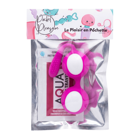 Boules de Geisha Fuchsia Silicone  1 dosette lubrifiant — Pocket Pleasure