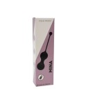 MINA Noir, Boules de Geisha en silicone médical USB avec télécommande MINA Noir, Boules de Geisha en silicone médical USB avec télécommande
