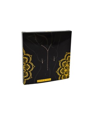 bijoux de corps, pinces de seins goutte et tour de cou chainette