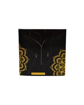 bijoux de corps, pinces de seins goutte et tour de cou chainette