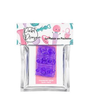 Gaine Pénienne Picots Violette  1 dosette lubrifiant — Pocket Pleasure