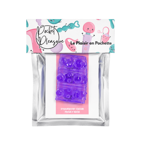 Gaine Pénienne Picots Violette  1 dosette lubrifiant — Pocket Pleasure
