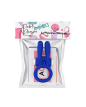 Anneau Vibrant Rabbit Bleu Silicone  1 dosette de lubrifiant — Pocket Pleasure