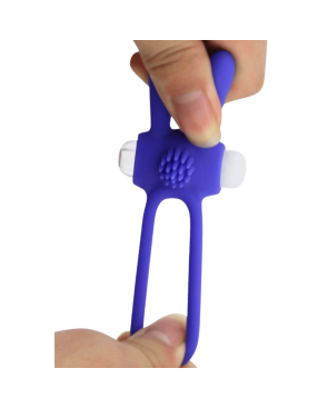 Anneau Vibrant Rabbit Bleu Silicone  1 dosette de lubrifiant — Pocket Pleasure