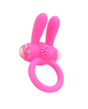 Anneau Vibrant Rabbit Rose Silicone  1 dosette de lubrifiant — Pocket Pleasure