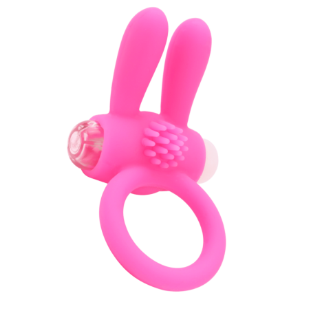 Anneau Vibrant Rabbit Rose Silicone  1 dosette de lubrifiant — Pocket Pleasure