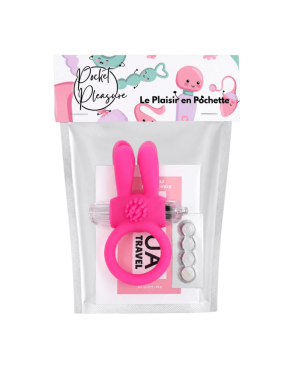Anneau Vibrant Rabbit Rose Silicone  1 dosette de lubrifiant — Pocket Pleasure