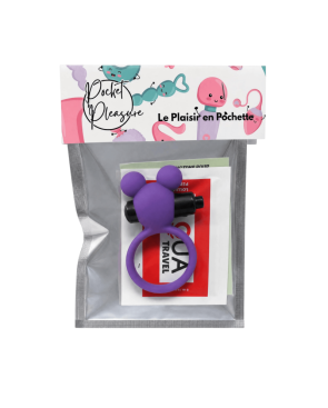 Anneau Vibrant Ourson Violet  1 dosette de lubrifiant — Pocket Pleasure