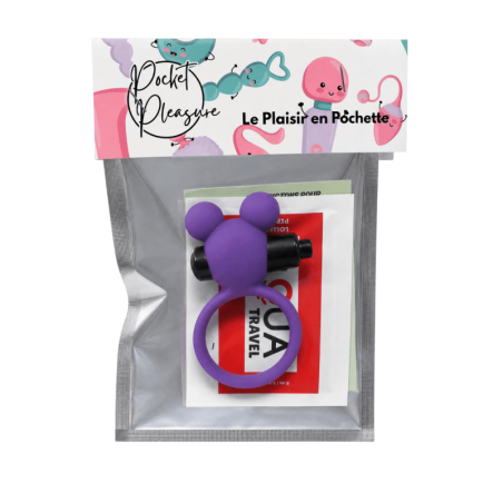 Anneau Vibrant Ourson Violet  1 dosette de lubrifiant — Pocket Pleasure