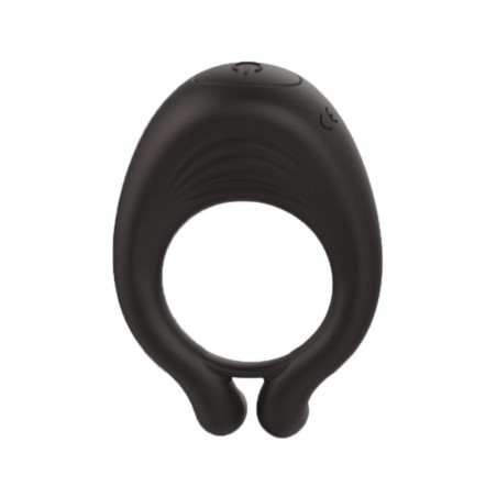 OCTAVE, Cockring Noir dans un silicone médical doux avec 1 mode de vibration 