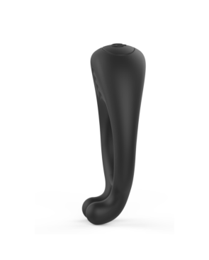 OCTAVE, Cockring Noir dans un silicone médical doux avec 1 mode de vibration 