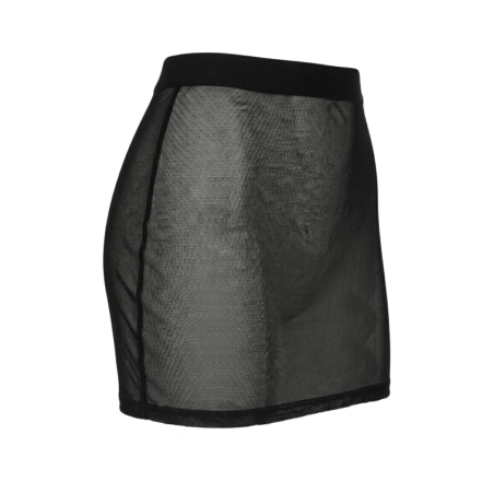 Jupe noire en résille transparente Maya