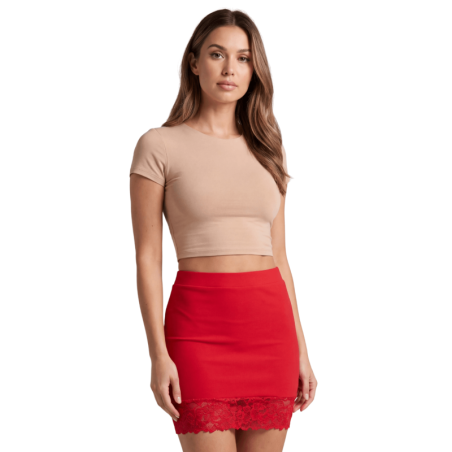 Jupe courte rouge Marina