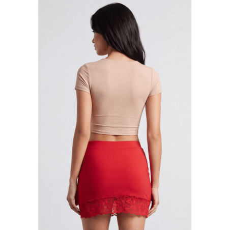 Jupe courte rouge Marina