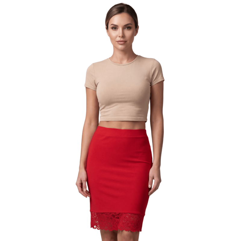 Jupe longue rouge Maria Jupe longue rouge Maria