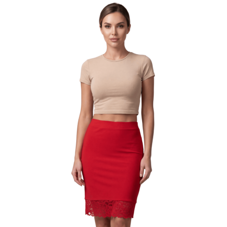 Jupe longue rouge Maria
