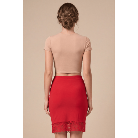 Jupe longue rouge Maria