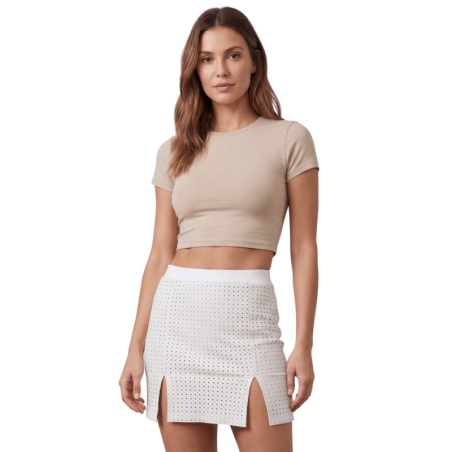 Jupe courte blanche Cassandra