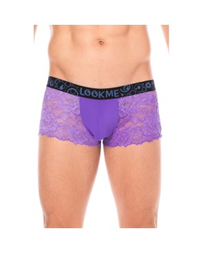 Boxer violet en dentelle délicate