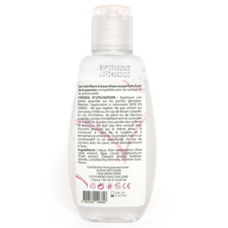 Lubrifiant à base d'eau 100% naturel Fruit de la passion 90ml 