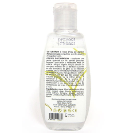 Lubrifiant à base d'eau 100% naturel Mangue Douce 90 ml 