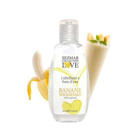 Lubrifiant à base d'eau 100% naturel Banane Milkshake 90 ml 