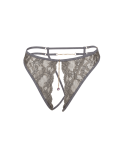 String gris avec bijou couleur aléatoire et chaîne dorée String gris avec bijou couleur aléatoire et chaîne dorée
