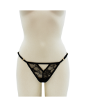 String noir avec bijou perle strass dorés String noir avec bijou perle strass dorés