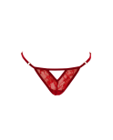 String rouge avec bijou perle  strass dorés
