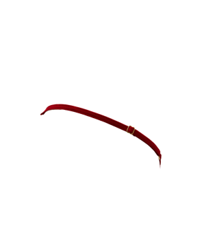 String rouge avec bijou perle  strass dorés