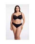 Culotte noire en dentelle avec nœud en satin Culotte noire en dentelle avec nœud en satin