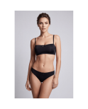 Culotte noire en dentelle avec nœud en satin Culotte noire en dentelle avec nœud en satin