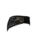 Culotte noire en dentelle avec nœud en satin Culotte noire en dentelle avec nœud en satin