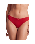 Culotte rouge en dentelle avec nœud en satin Culotte rouge en dentelle avec nœud en satin