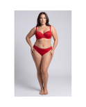 Culotte rouge en dentelle avec nœud en satin Culotte rouge en dentelle avec nœud en satin