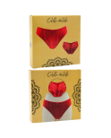 Culotte rouge en dentelle avec nœud en satin Culotte rouge en dentelle avec nœud en satin