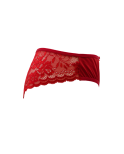Culotte rouge en dentelle avec nœud en satin Culotte rouge en dentelle avec nœud en satin
