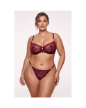 String bordeaux avec anneaux détachables