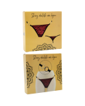 String bordeaux avec anneaux détachables