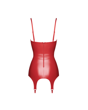 F368 Bombshell Corset porte jarretelles rouge féroce