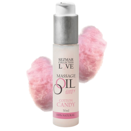 Huile de massage comestible Barbe à papa 50ml 