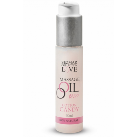 Huile de massage comestible Barbe à papa 50ml 