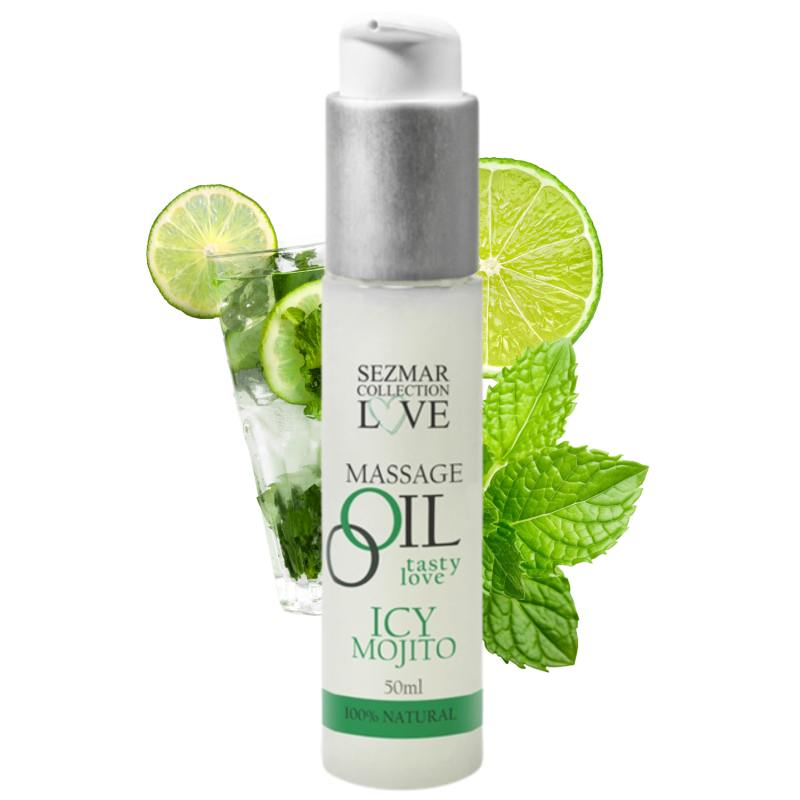 Huile de massage comestible mojito menthe 50ml Huile de massage comestible mojito menthe 50ml