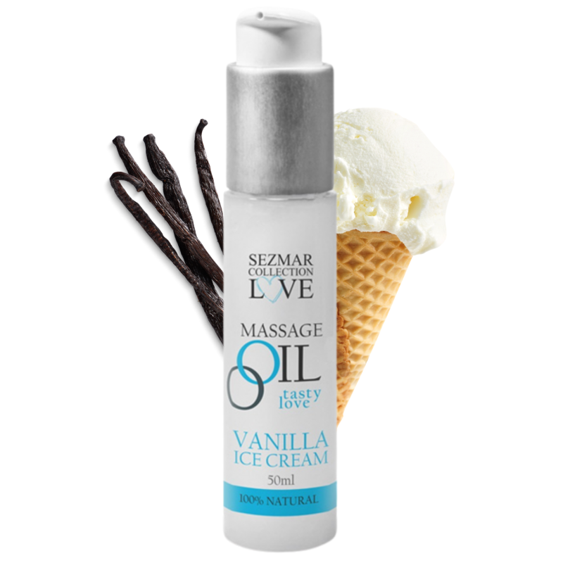 Huile de massage comestible Vanille glacée 50ml Huile de massage comestible Vanille glacée 50ml