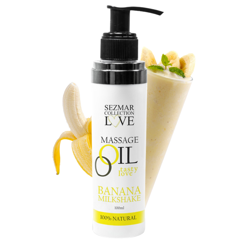 Huile de massage comestible milkshake banane 100ml 100% naturelle Huile de massage comestible milkshake banane 100ml 100% naturelle
