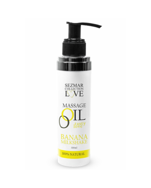 Huile de massage comestible milkshake banane 100ml 100% naturelle 