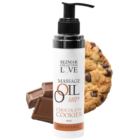 Huile de massage comestible cookie chocolat 100ml 100% naturelle 