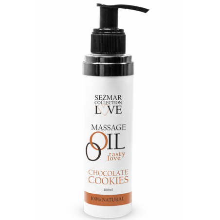 Huile de massage comestible cookie chocolat 100ml 100% naturelle 