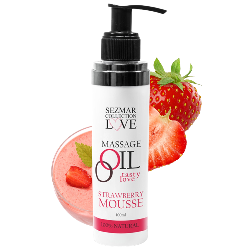 Huile de massage comestible mousse de fraise 100ml 100% naturelle Huile de massage comestible mousse de fraise 100ml 100% naturelle