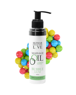 Huile de massage comestible bubble gum 100ml 100% naturelle 